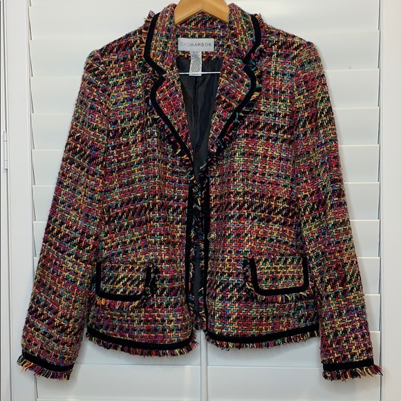 Sag Harbor Jackets & Blazers - Mock Tweed Chanel-Like Jacket